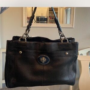 Y2K Coach Black Leather Shoulder Bag